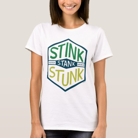 Stink Stank Stunk Badge T-shirt (Voorkant)