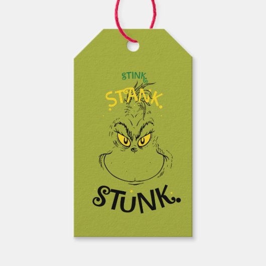 Stink Stank Stunk Mister Grinch Quote Cadeaulabel (Voorkant)