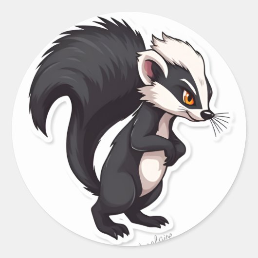stinkdier ronde sticker (Voorkant)