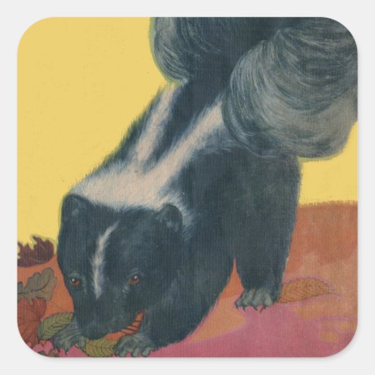 stinkdier vierkante sticker (Voorkant)