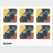 stinkdier vierkante sticker (Vel)