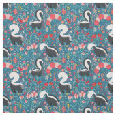 Stinkdieren en bloemen stof (Swatch)