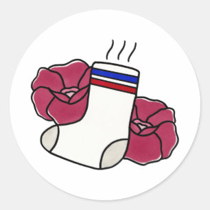 Stinkend // Sock Stickers. Ronde Sticker