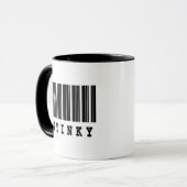 stinkende barcode ontwerp mok (Voorkant links)
