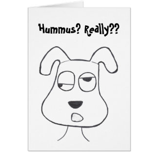 Stinkeyhond en hummus-kaart