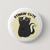 Stinkin Funny Schattige Skunk Pun Ronde Button 5,7 Cm (Voorkant)