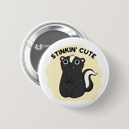 Stinkin Funny Schattige Skunk Pun Ronde Button 5,7 Cm (Voorkant /achterkant)