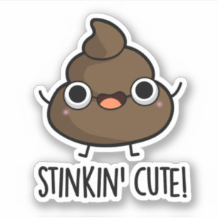 Stinkin Schattige Funny Poo Pun Sticker