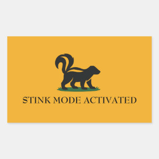 Stinkmodus geactiveerd rechthoekige sticker