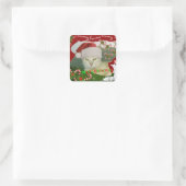 Stinky Eerste Kerstdag Vierkante Sticker (Tas)