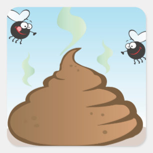 Stinky pool vierkante sticker