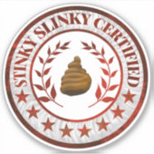Stinky Slinky Certified RV Sticker (Voorkant)