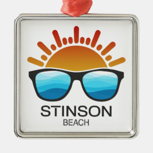 Stinson Beach California Zonnebrillen Metalen Ornament