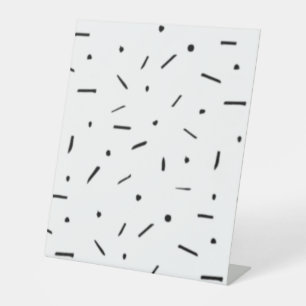 Stip, Donkergrijs, Houtskoolkleurig voetstuk bord Reclamebord Met Voetstuk