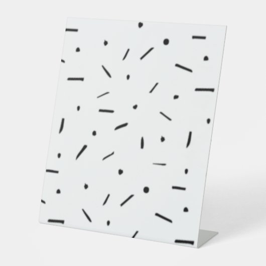 Stip, Donkergrijs, Houtskoolkleurig voetstuk bord Reclamebord Met Voetstuk (Voorkant)