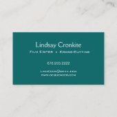 Stip Film Editor Hollywood Entertainment Industry Visitekaartje (Achterkant)