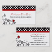 Stip In orde gemaakt Dame Bug Visitekaartjes (Voorkant / Achterkant)