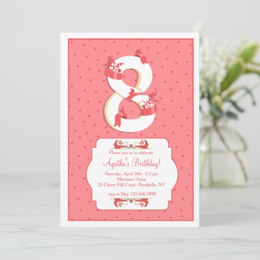 Stip Nuber 8 Uitnodiging (Staand voorkant)