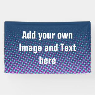 Stip Patroonblauw roze cyaan + uw ideeën Spandoek