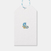 Stip, Sherpa Blauw, Gouden Zand Ontwerp Cadeaulabel (Voorkant)