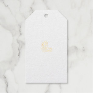 Stip, Sherpa Blauw, Gouden Zand Ontwerp Cadeaulabels