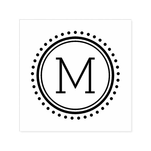 stippelcirkel familie monogram stempel (Design)