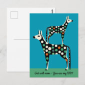 Stippelhert bff beterschap briefkaart (Voorkant / Achterkant)