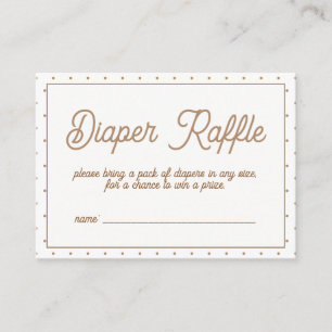 Stippen Baby Shower Luier Raffle Informatiekaartje
