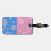 Stippen Bagagelabel met lederen band (Achterkant horizontaal)