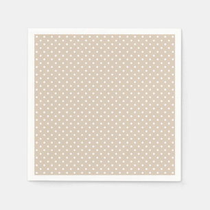 Stippen Beige & Witte Babyborrel Servet