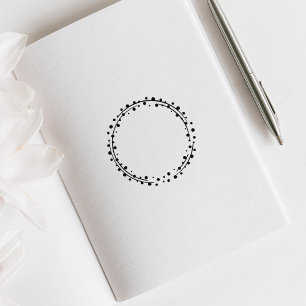 Stippen Circle Journal Rubberstempel