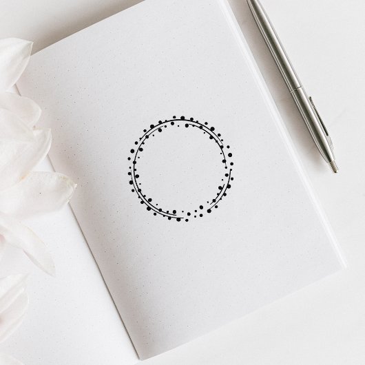 Stippen Circle Journal Rubberstempel