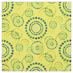 Stippen Circle Power Flowers II + uw backgr. en id Stof