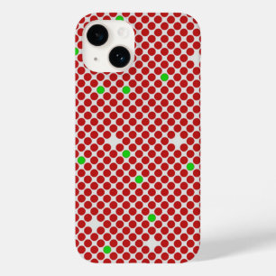 Stippen Diagonaal Grafisch Patroon Rood Groen Case-Mate iPhone 14 Hoesje
