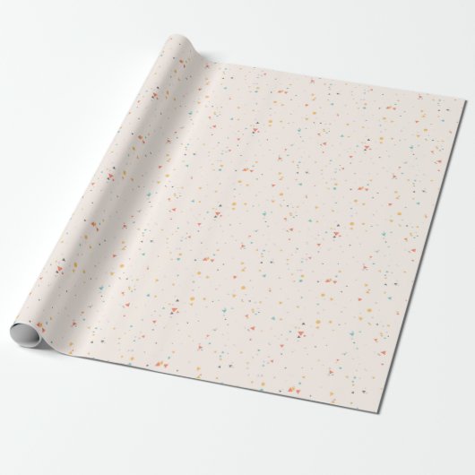 Stippen & Driehoek Confetti Patroon Cadeaupapier (Uitgerold)