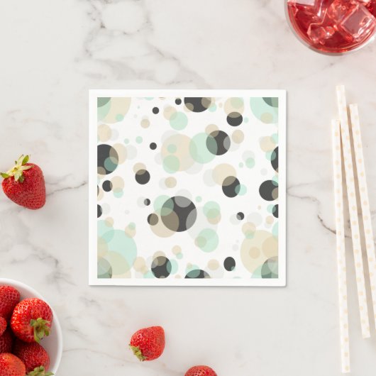 Stippen en bubbels Elegant geometrisch patroon Servetten (Insitu)