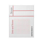 Stippen en dozen, potlood Game Score Pad Notitieblok (Gedraaid)