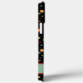 Stippen en Flower Sprigs Inspirivity Retro Modern Case-Mate iPhone Case (Achterkant / Rechts)