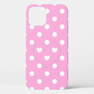Stippen En Hartjes, Roze Moppie iPhone 12 Hoesje