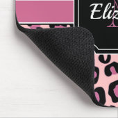 Stippen en luipaard afdrukken muismat (Hoek)