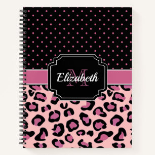 Stippen en luipaard afdrukken notitieboek