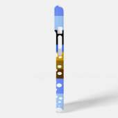 stippen en strepen, aangepaste initialen Case-Mate iPhone case (Achterkant / Links)