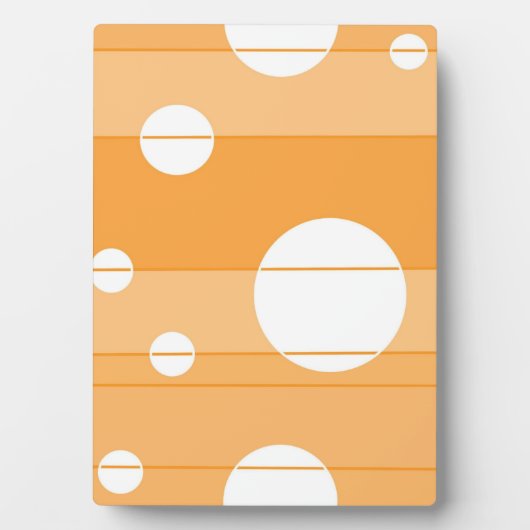 Stippen en strepen in geel oranje fotoplaat (voorkant)