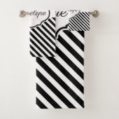 Stippen en strips bad handdoek (Insitu)