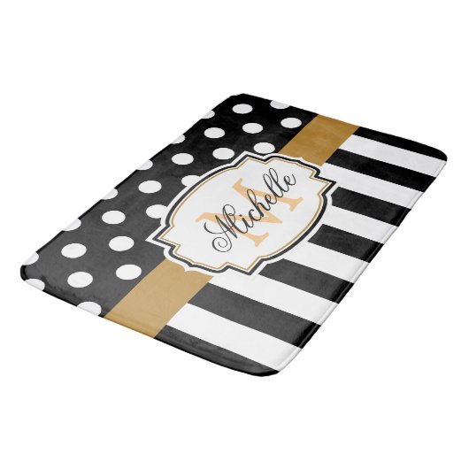 Stippen en strips badmat (Gekanteld)