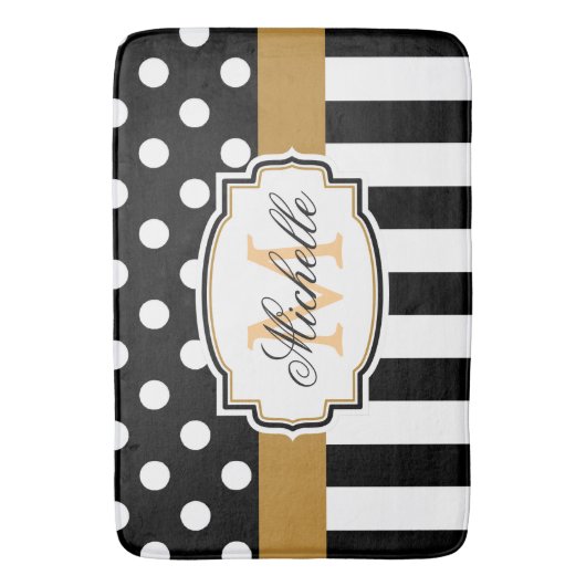 Stippen en strips badmat (Voorkant Verticaal)