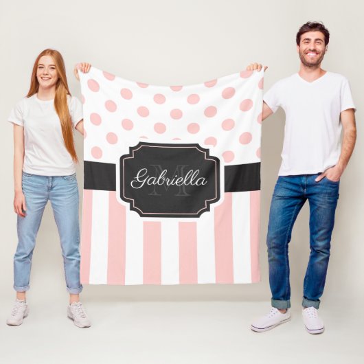 Stippen en strips fleece deken (In situ)