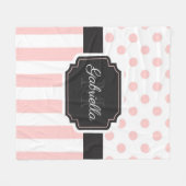 Stippen en strips fleece deken (Voorkant (Horizontaal))