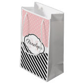 Stippen en strips klein cadeauzakje (Achterkant Gekanteld)