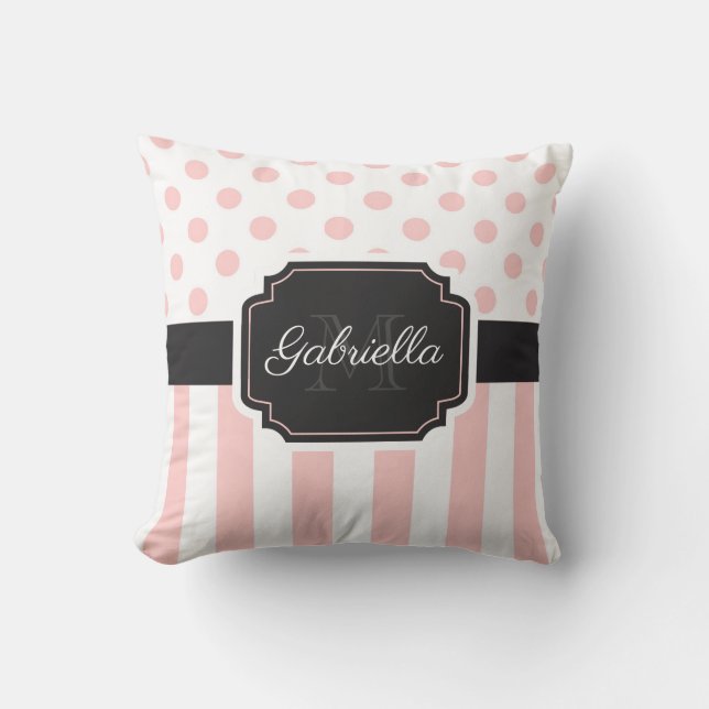 Stippen en strips kussen (Voorkant)